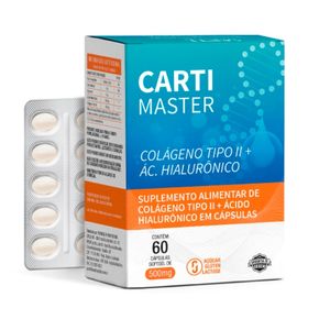 Carti Master Colágeno Tipo II + Ácido Hialurônico C/ 60 Caps Softgel