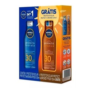 NIVEA SUN LOCAO PROTETOR SOLAR PROTECT E BRONZE FPS 30 200ML GRATIS 100ML 300 ML x 1