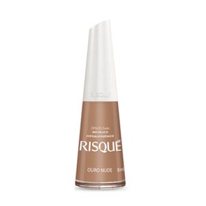 RISQUE ESMALTE LIQUIDO REGULAR COMERCIAL METALICO NUDE OURO 8 ML x 1