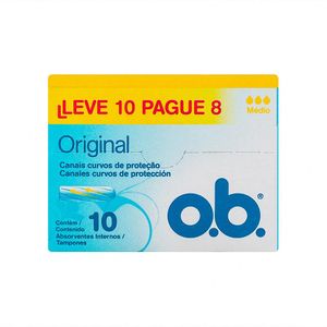 OB ORIGINAL ABSORVENTE INTERNO MEDIO LEVE 10 PAGUE 8 x 10