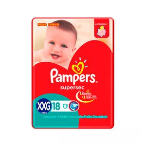 PAMPERS FRALDA DESCARTAVEL BASICA TAMANHO XXG x 18