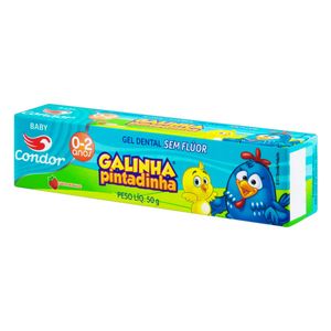 CONDOR GEL DENTAL BABY GALINHA PINTADINHA SEM FLUOR 50 G x 1