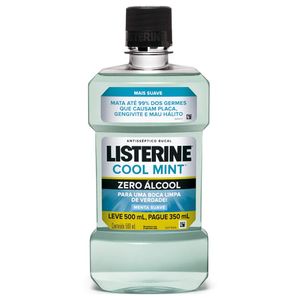 LISTERINE ANTISEPT LIQUIDO MENTA SUAVE ZERO 500 ML x 1