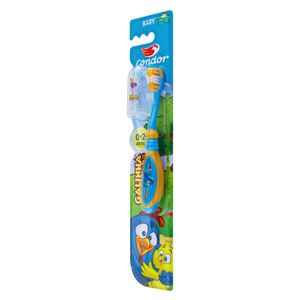 CONDOR BAMBINOS ESCOVA DENTAL EXTRA MACIA 0/2 ANOS TIGOR BABY + PROTETOR DE CERDAS x 1