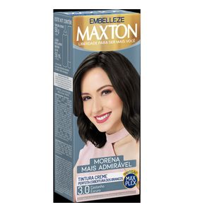 MAXTON KIT TINTURA CREME CASTANHO ESCURO 3.0 125 G x 1