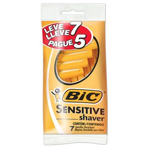 Aparelho Descartável Para Barbear Bic Sensitive Leve 7 Pague 5 Unidades