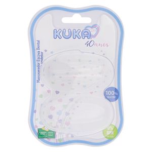 KUKA BABY ESCOVA BEBE MASSAGEADORA SILICONE COM PROTETOR x 1