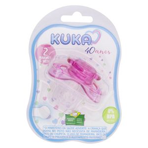 KUKA BABY CHUPETA DECORADA NEON BICO SILICONE N2 ROSA REF 2282 x 1