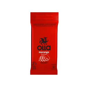 OLLA SACHE PRESERVATIVO LUBRIFICADO MORANGO x 6