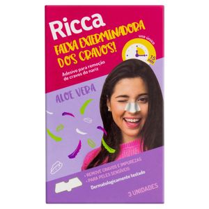 RICCA ADESIVOS PARA REMOCAO DE CRAVO DO NARIZ x 3
