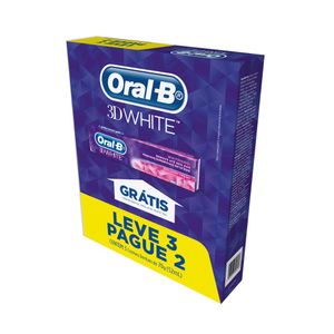 ORAL-B 3D WHITE CREME DENTAL BRILLIANT FRESH LEVE 3 PAGUE 2 70 G x 3