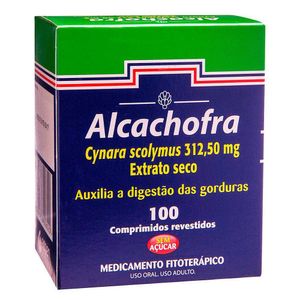ALCACHOFRA COMPRIMIDO REVESTIDO 10X10 312MG x 100