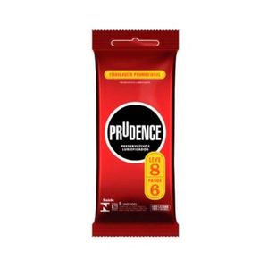 PRUDENCE SACHE PRESERVATIVO LUBRIFICADO LEVE 8 PAGUE6 x 8