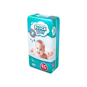 FLOCK BABY FRALDA MEGA NOVA TAMANHO XG x 40