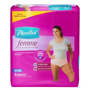 PLENITUD FEMME ROUPA INTIMA INCONTINENCIA MODERADA G/XG x 8