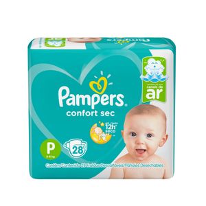 PAMPERS FRALDA CONFORT SEC TAMANHO P x 28