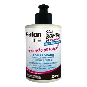 SALON LINE CREME PARA PENTEAR SOS BOMBA VITAMINA 300 ML x 1