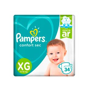 PAMPERS FRALDA CONFORT SEC MEGA XG x 34