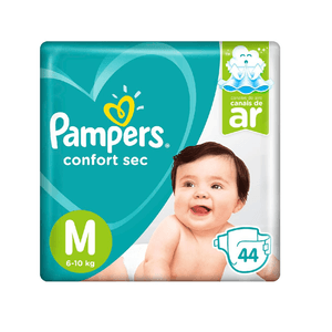 PAMPERS FRALDA CONFORT SEC MEGA M x 44