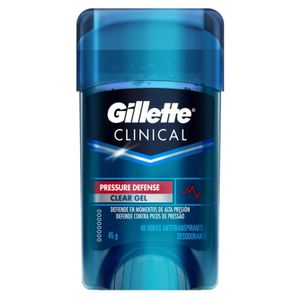 DES GILLETTE GEL DESODORANTE CLINICAL PRESSURE DEFENSE CLEAR 45 G x 1