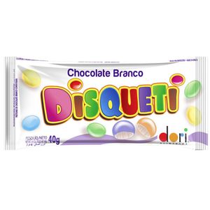 DISQUETE CONFEITO DE CHOCOLATE BRANCO 40 G x 1