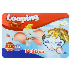 LOOPING FRALDA MAXI COMFORT PRATICA TAMANHO SXG x 12