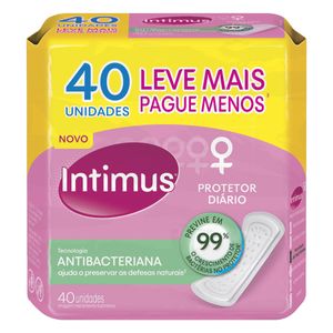 INTIMUS DAYS PROTETOR DIARIO ANTIBACTERIANA LEVE MAIS PAGUE MENOS x 40
