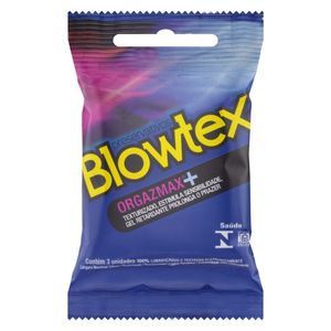 BLOWTEX ORGAZMAX SACHE PRESERVATIVO LUBRIFICADO COM ESPERMICIDA x 3