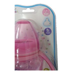 KUKA AQUARELA MAMADEIRA BICO BIG ORTODONTICA COM ALCA FASE 2 COR ROSA REF 1402 330 ML x 1