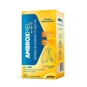 Ambroxmel Infantil Cloridrato de Ambroxol 15mg/5ml Sabor Mel Xarope 120ml