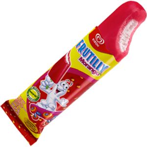 Picolé Morango Recheio Creme Kibon Max Frutilly Pacote 40G