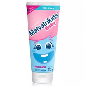 MALVATRIKIDS GEL DENTAL BABY SEM FLUOR ATE 4 ANOS 70 G x 1