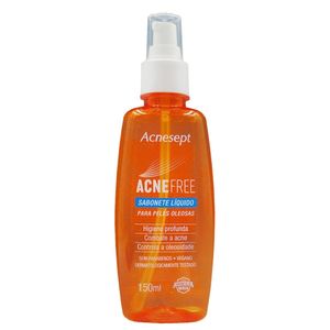 Sabonete Líquido Facial Acnefree Pele Oleosa AcneSept 150 ml