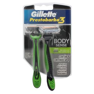 GILLETTE PRESTO APARELHO BARBEAR MASCULINO BODY SENCE x 2