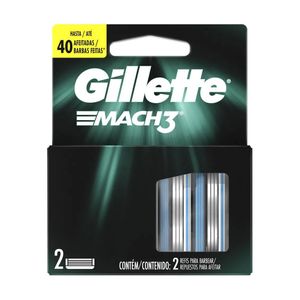 Carga De Aparelho Para Barbear Gillette Mach3 2 Unidades