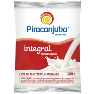 PIRACANJUBA PO SACHE LEITE INTEGRAL INSTANTANEO 400 G x 1
