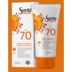 PROTETOR SOLAR FACIAL E CORPORAL FPS 70 SVEDA SOLAR 50ML