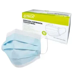 Mascara Cirurgica Descartavel Gtech Com 50 Unidades
