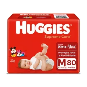 HUGGIES SUPRE CARE FRALDA HIPER M x 80