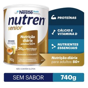 Complemento Alimentar Nutren Senior Sem Sabor 740g