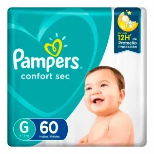 Fralda Pampers Confort Sec G 60 Unidades