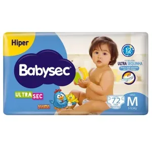 Fralda Babysec Ultrasec Hiper M 72 Unidades