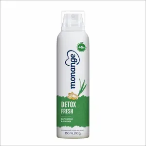 MONANGE AEROSOL DESODORANTE DETOX FRESH CAPIM LIMAO E GENGIBRE 150 ML x 1