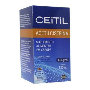 Ceitil Acetilcisteina 40mg/ml Xarope Sabor Laranja Com 120ml