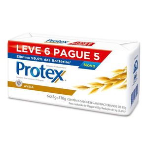 Kit Sabonete em Barra Protex Aveia com 6 unidades de 85g cada