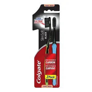 Escova Dental Colgate Slim Black 2 unidades