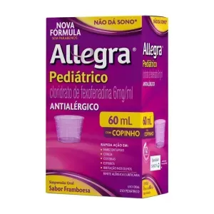 Antialergico Allegra Pediatrico 6mg/ml Suspensao Oral 60ml com Copo Dosador