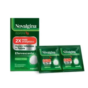 Novalgina Dipirona 1g 10 comprimidos efervescentes Sabor Limao