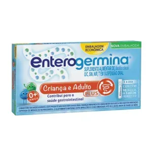 Probiotico Enterogermina Plus Tamanho Familia 10 Frascos De 5ml Cada
