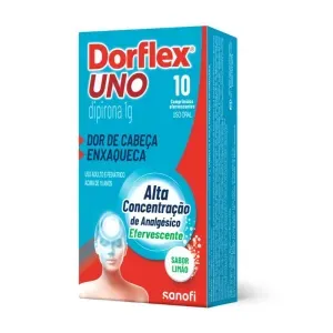 Analgesico Dorflex Uno 1g Enxaqueca 10 Comprimidos Efervescentes